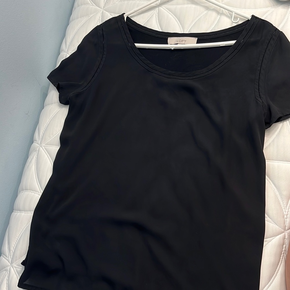 loft blouse, size medium, black